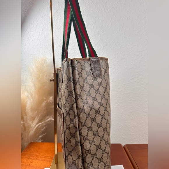 Authentic GUCCI Web Sherry Line
Shoulder Tote Bag GG PVC Leather
Brown - Picture 3 of 13